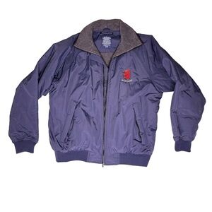 Devon & Jones Men's Scotland Navy Blue Fleece Lined Windbreaker Jacket Size M